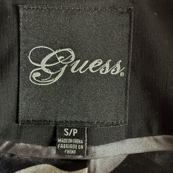 Guess Black Blazer Jacket Women’s  Small S/P Ruched Sleeves 3/4 Career Office - Picture 5 of 9